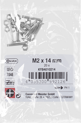 Connex metaalschroef pk m2x14 vz ph 20st m - kyb4010214 - afbeelding 2