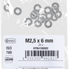 Connex sluitring vlak m2,5x6 vz 20st - kyb4190002