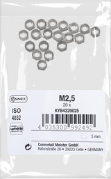 Connex zeskantmoer m2.5 20st vz 934 - kyb4220025 - afbeelding 2