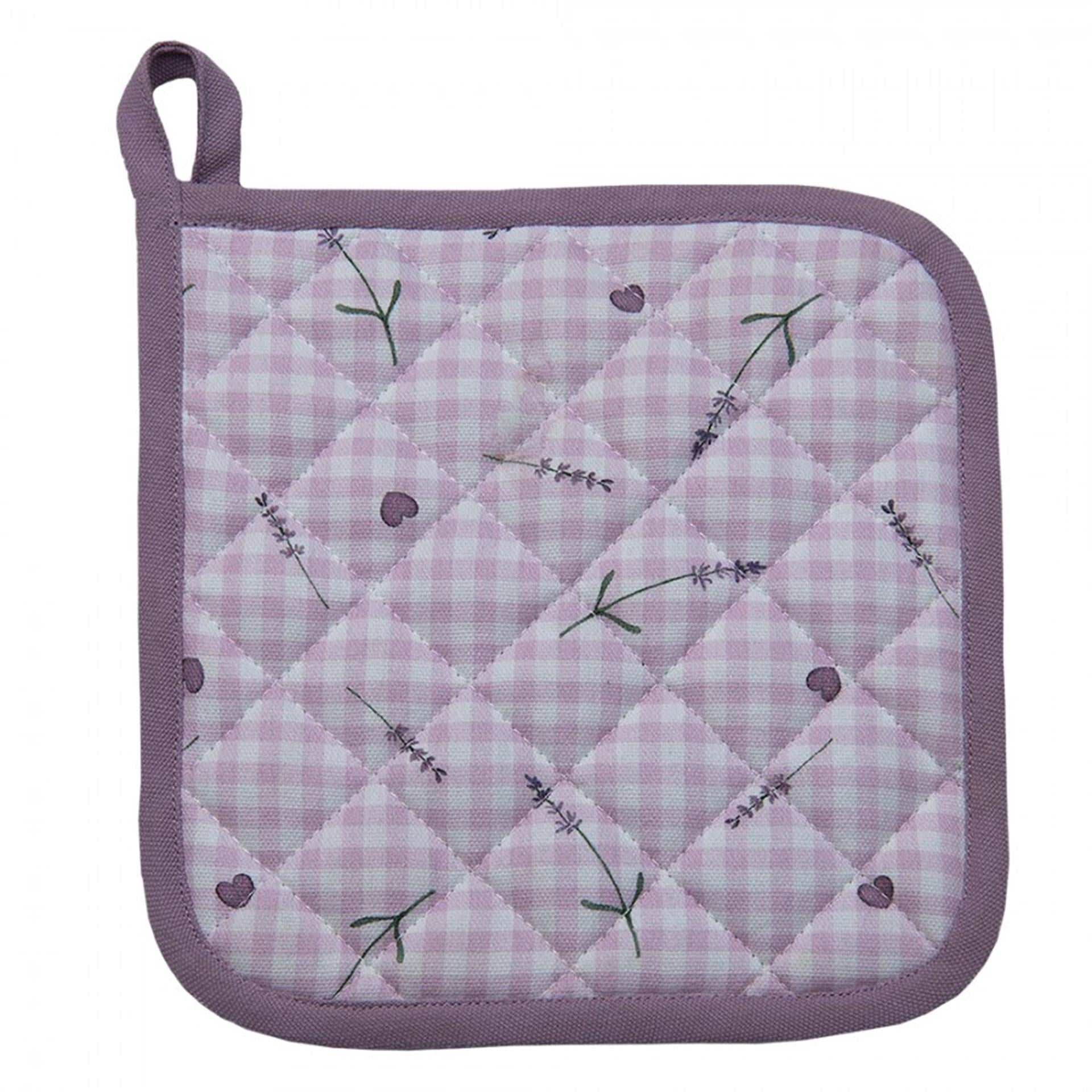Clayre eef pannenlap lavendel 20x20cm