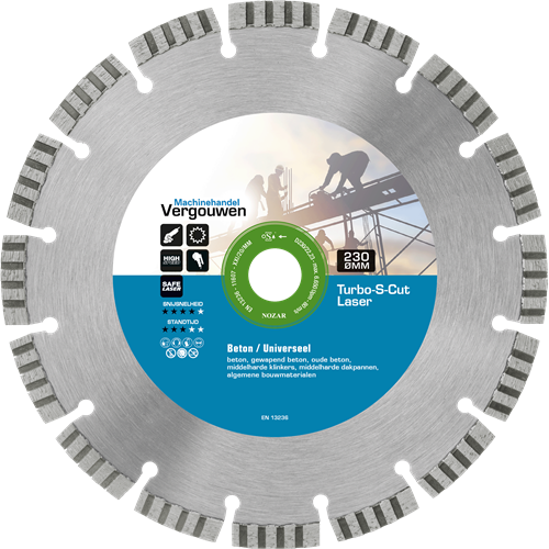 Vg diamantzaag 125 22.2mm laser turbo-s-cut