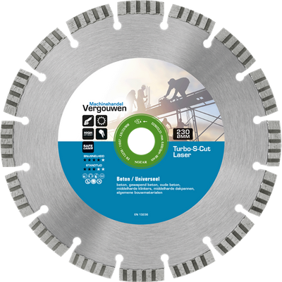 Vg diamantzaag 125 22.2mm laser turbo-s-cut