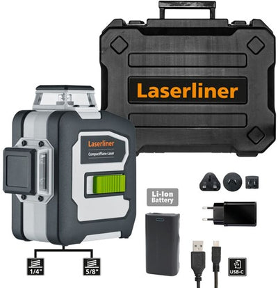 Laserliner compactplane-laser 3g pro | driedimensionale groene laser - 036.295a