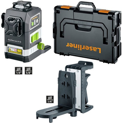Laserliner powerplane-laser 3g multi-18v - geleverd met 7-delige poweradapterset 036.380.70 | zonder accu's en lader - 036.380l