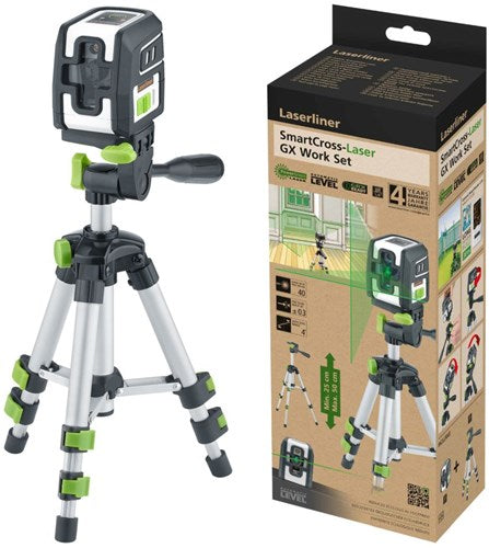 Laserliner smartcross-laser groene kruislijnlaser gx work set - 036.733e