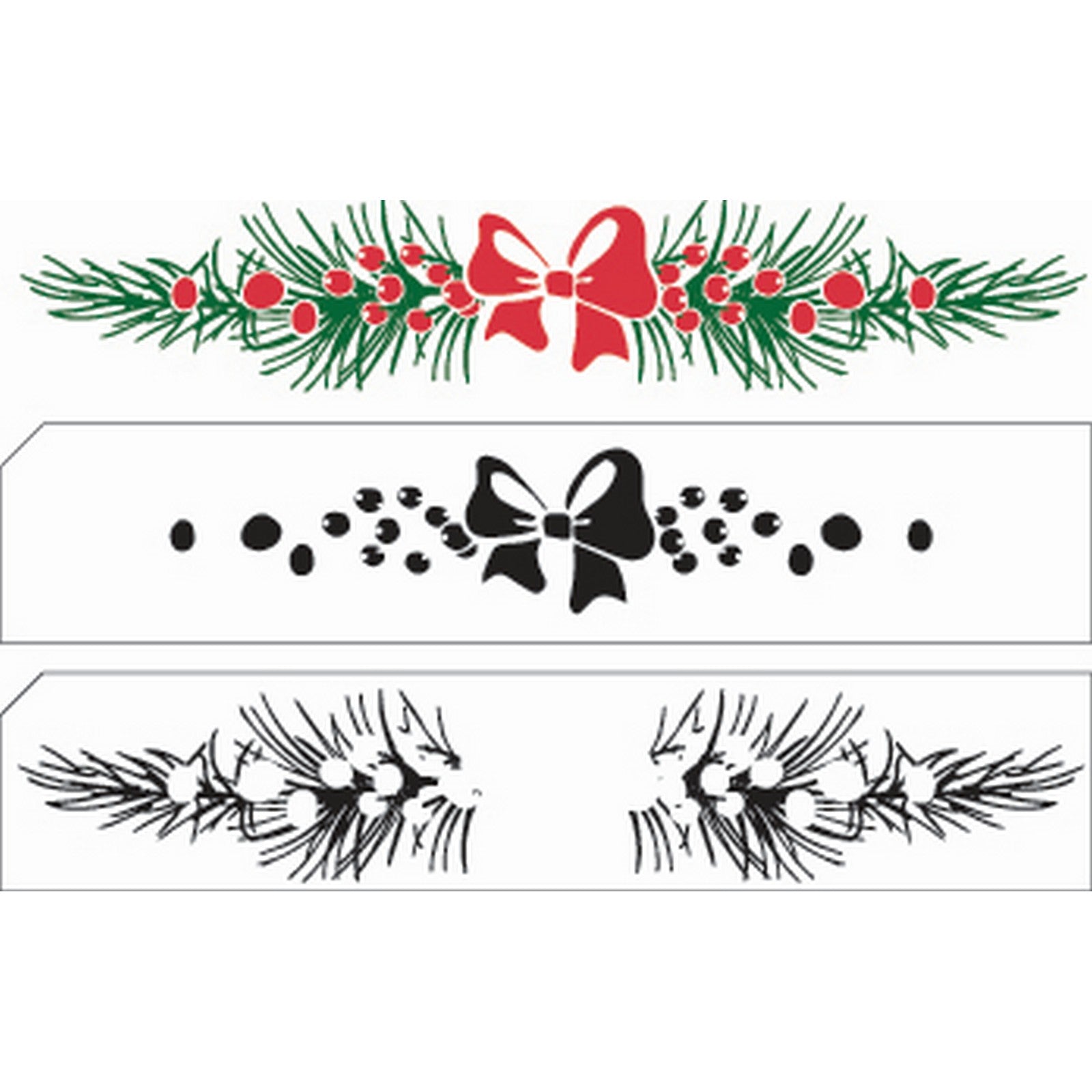 Nellie's choice • layered clear stamps christmas border