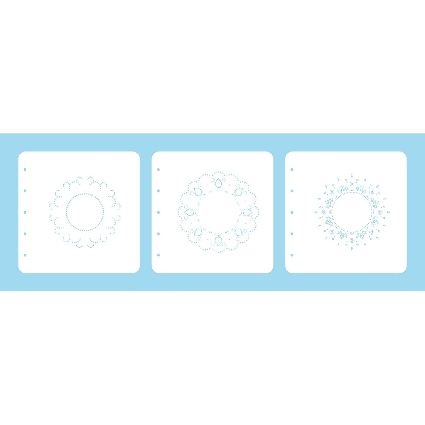 Nellie's choice • layered combi stencil set dots 3stuks