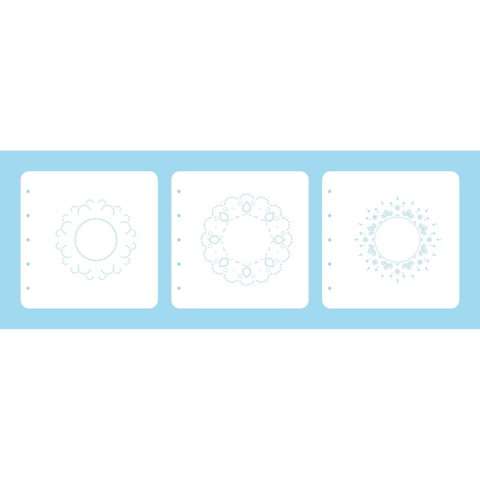 Nellie's choice • layered combi stencil set dots 3stuks