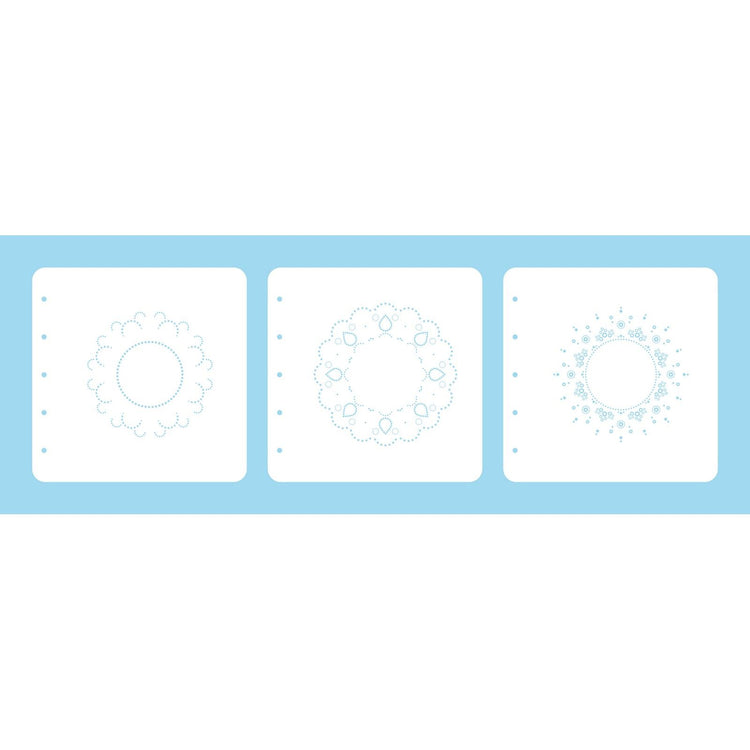 Nellie's choice • layered combi stencil set dots 3stuks