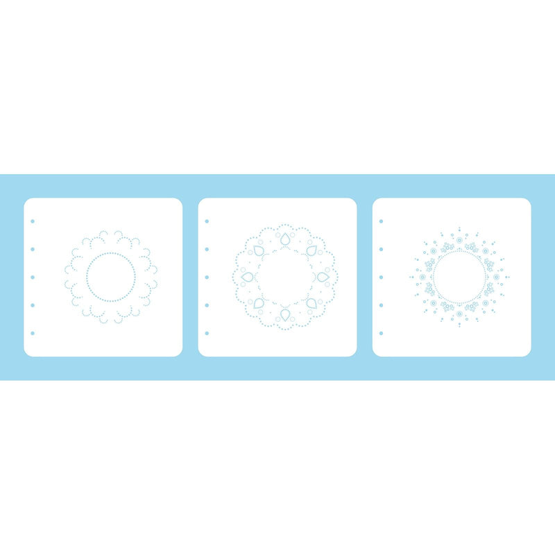 Nellie's choice • layered combi stencil set dots 3stuks