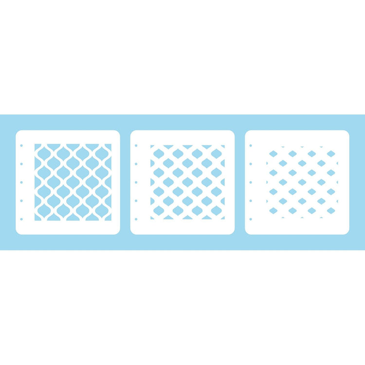 Nellie's choice • layered combi stencil set eastern oval 3stuks