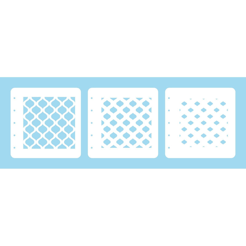 Nellie's choice • layered combi stencil set eastern oval 3stuks