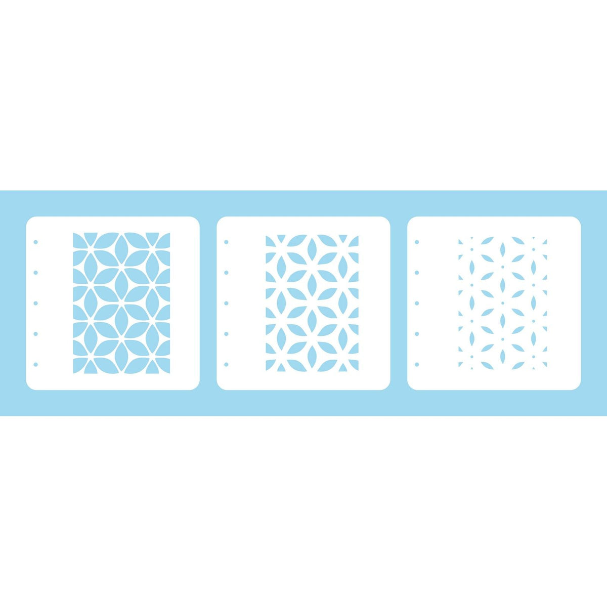 Nellie's choice • layered combi stencil set flower 3stuks