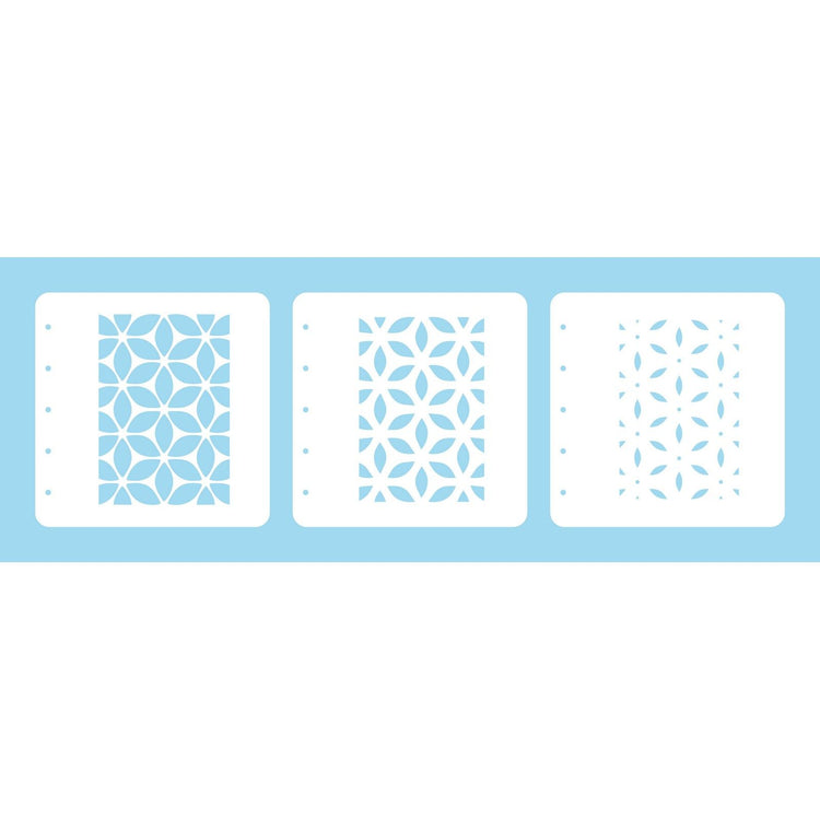 Nellie's choice • layered combi stencil set flower 3stuks