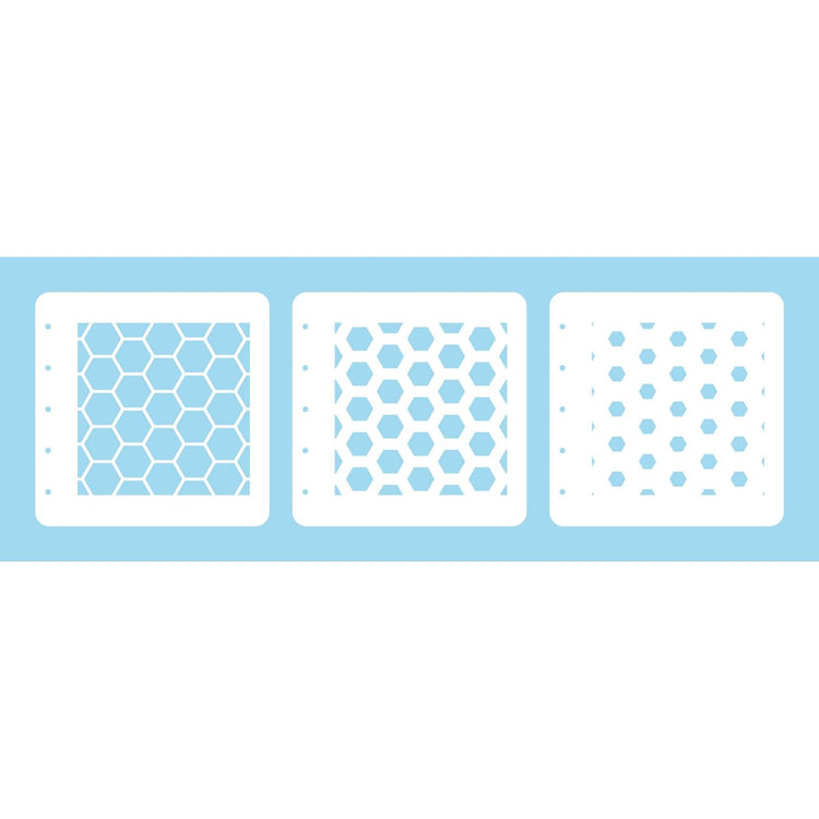 Nellie's choice • layered combi stencil set honeycomb 3stuks