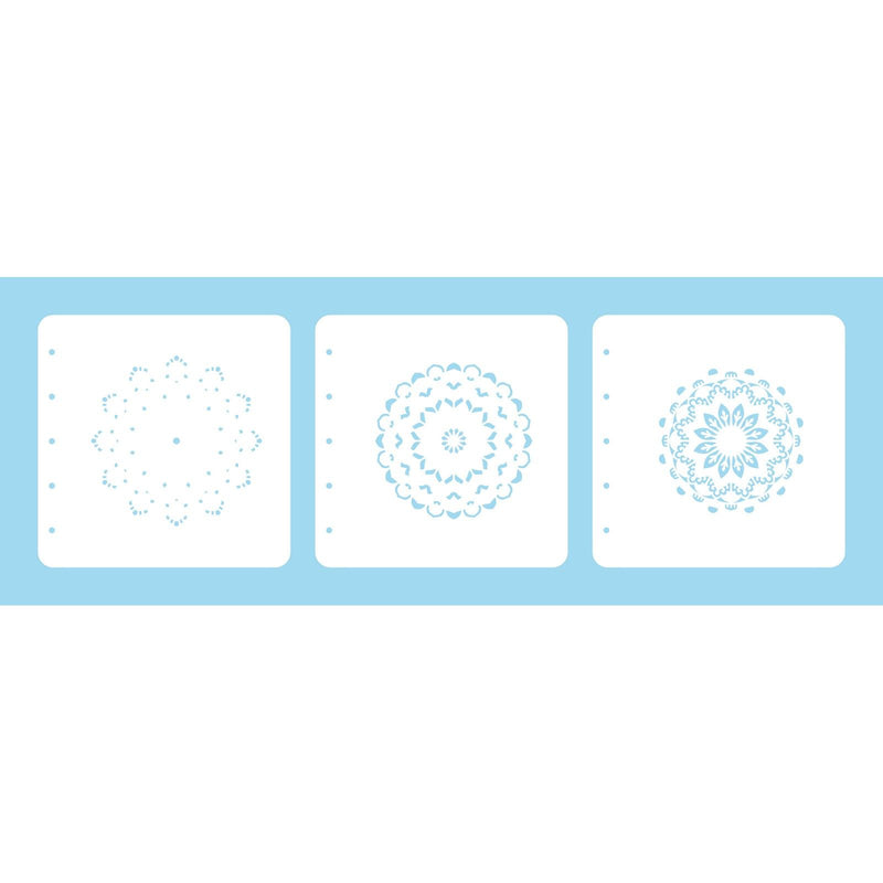 Nellie's choice • set of 3 layered combi stencils set mandala-1