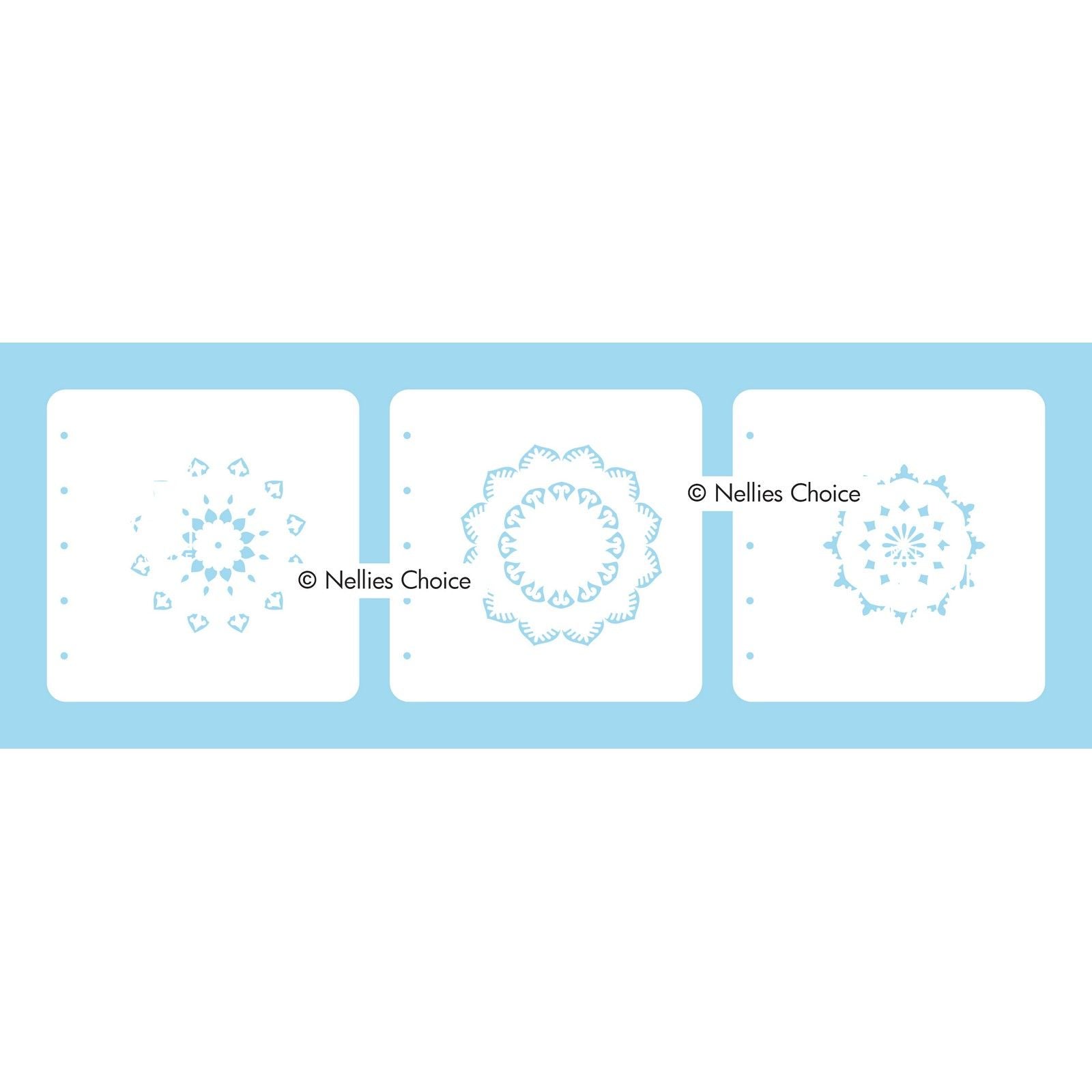Nellie's choice • set of 3 layered combi stencils set mandala-2