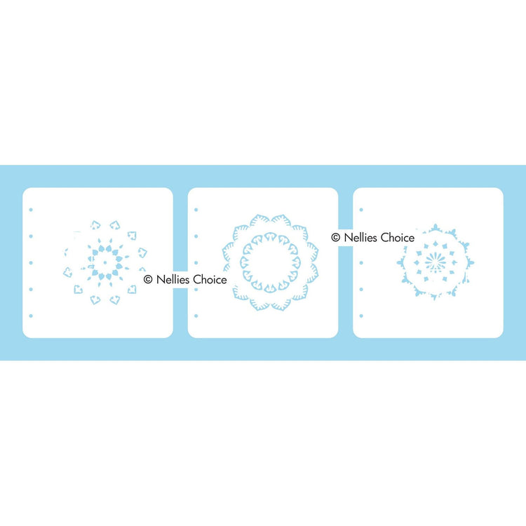 Nellie's choice • set of 3 layered combi stencils set mandala-2