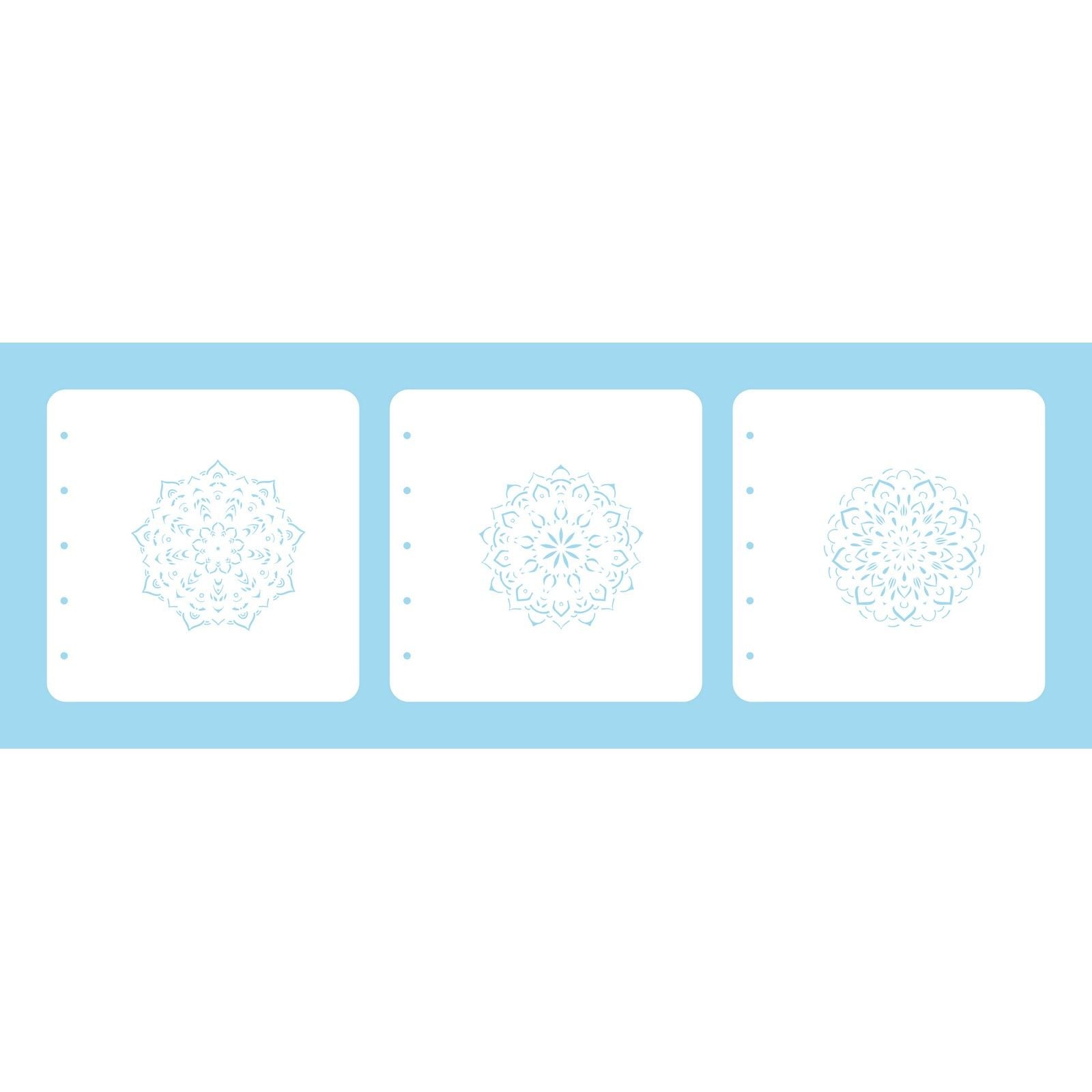 Nellie's choice • layered combi stencil set mandala-3 3stuks