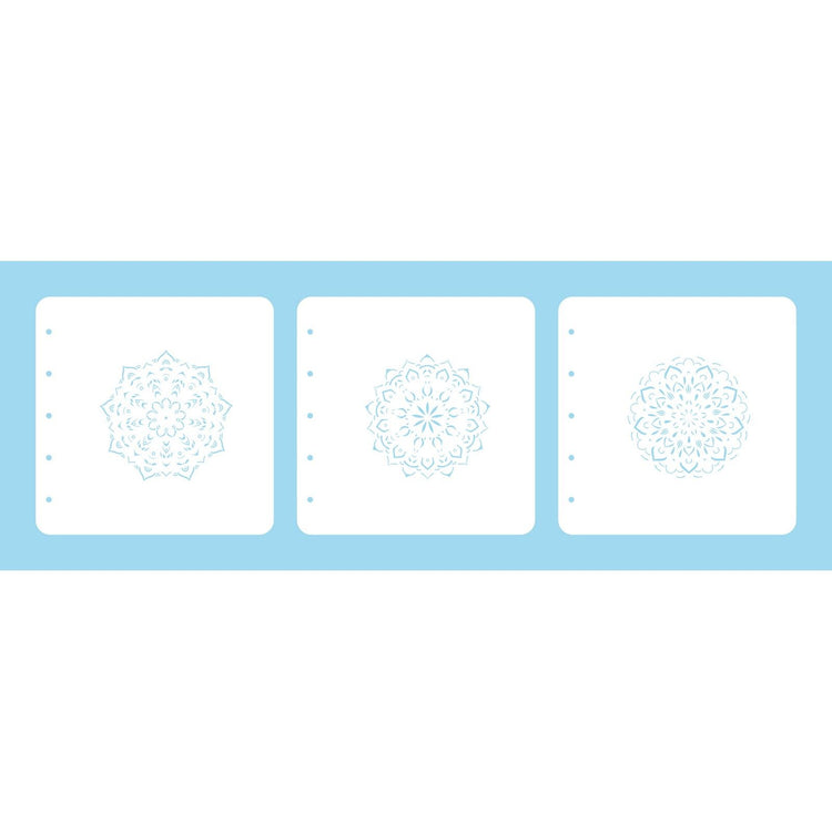 Nellie's choice • layered combi stencil set mandala-3 3stuks