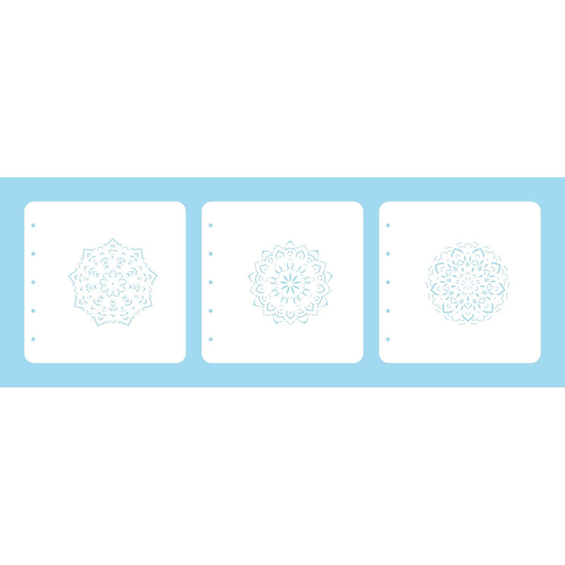 Nellie's choice • layered combi stencil set mandala-3 3stuks