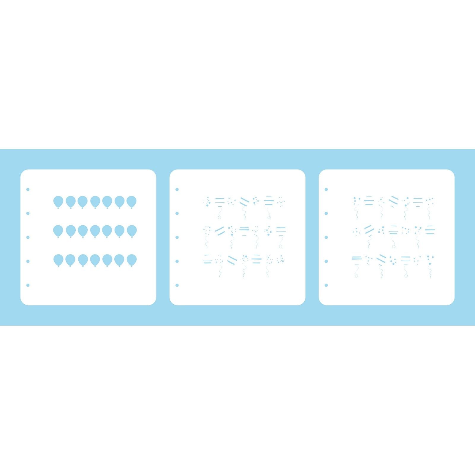 Nellie's choice • layered combi stencil set party-1 3stuks