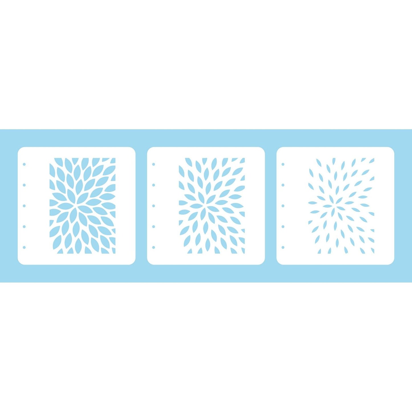 Nellie's choice • layered combi stencil set sunburst 3stuks
