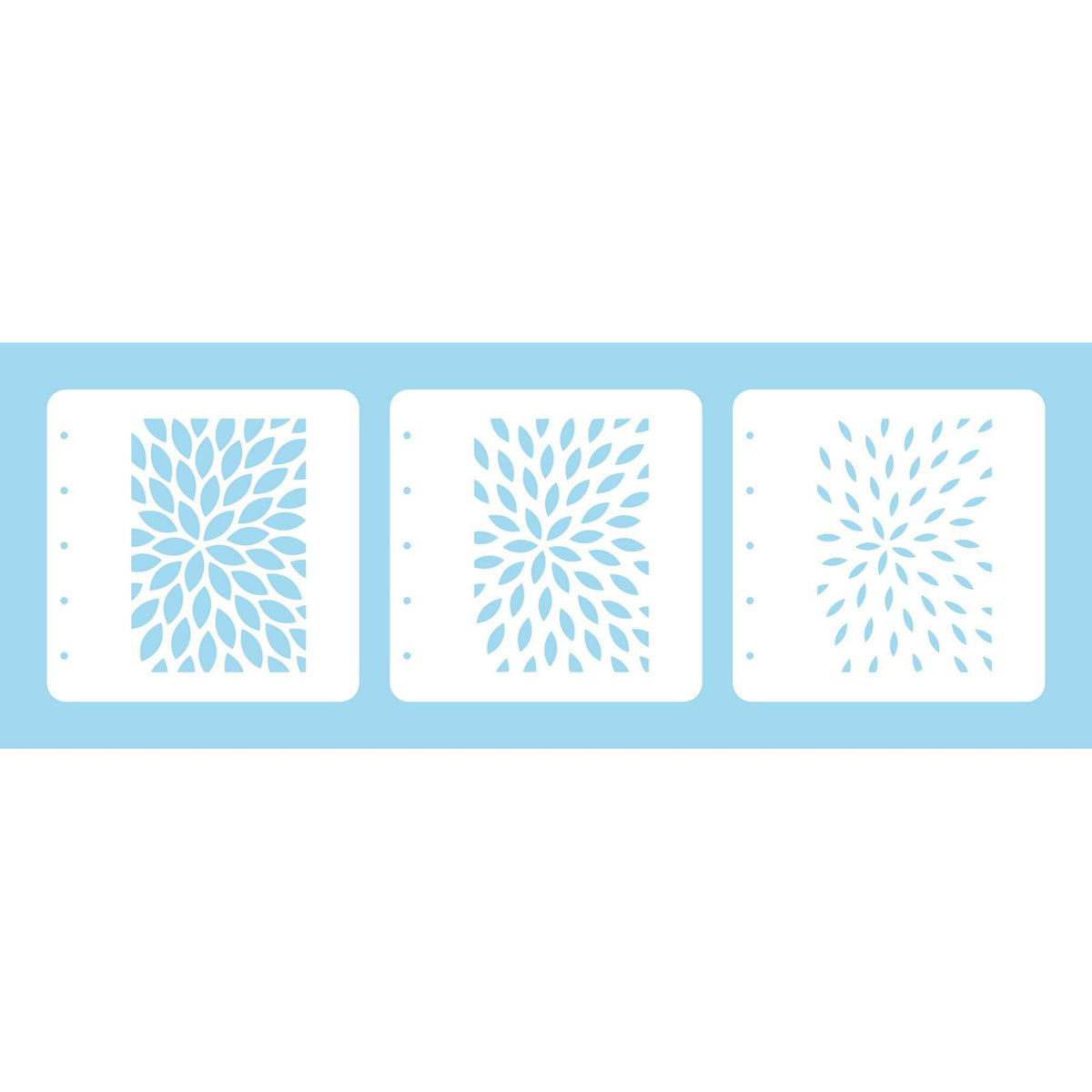 Nellie's choice • layered combi stencil set sunburst 3stuks