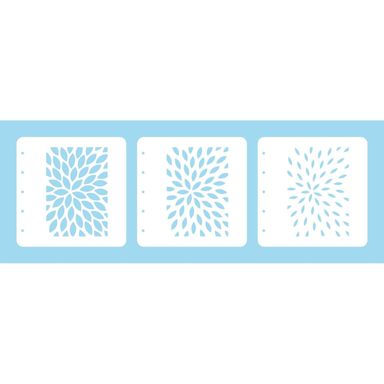 Nellie's choice • layered combi stencil set sunburst 3stuks