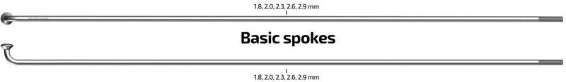 Sapim spaken 295-13 leader ø2.33mm fg 2,6 - rvs (100 stuks)