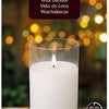 Enzo led flakkerkaars in glas 10x15cm wit - 5509680