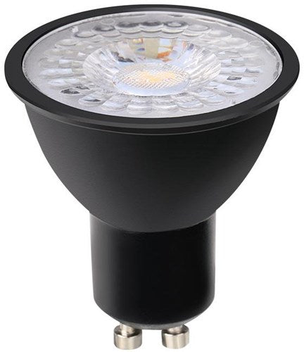 Enzo led spot gu10 230v 7-75w 60gr zwart 4000k dimbaar - led0652