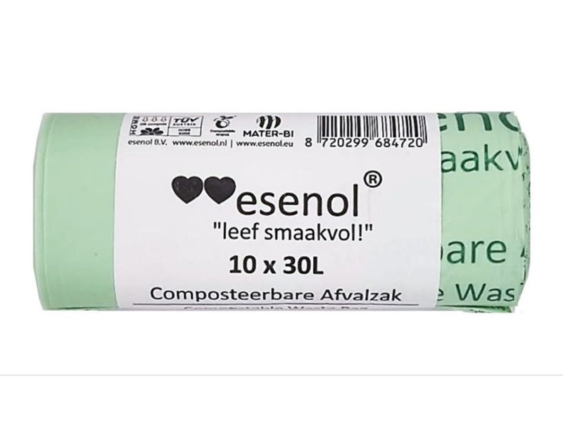 Esenol composteerbare afvalzakken 30 liter - 1 rol van10st