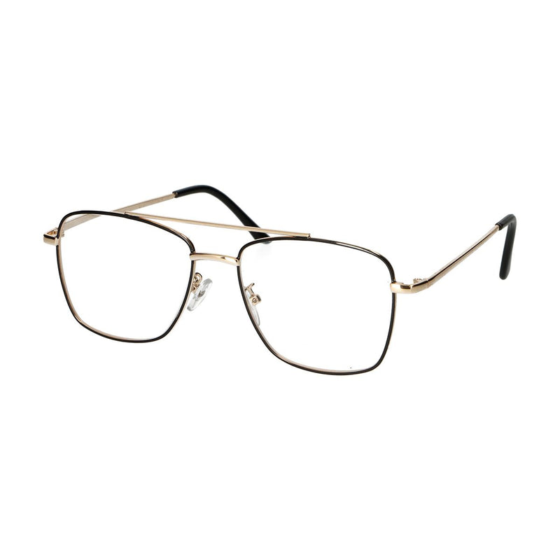 Spectrum leesbril vintage piloot metaal goud zwart 1.00