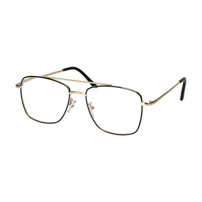 Spectrum leesbril vintage piloot metaal goud zwart 3.50