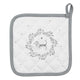 Clayre eef pannenlap hond wit grijs 20x20cm