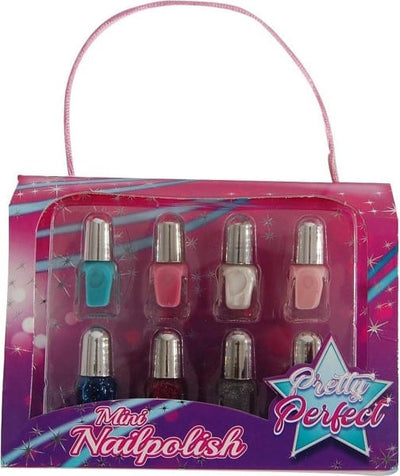 Bongers speelgoed nagellak gewoon en met glitter pretty perfect 8 stuks