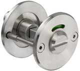 Lips beslag rond rozet | rond | vrij-bezet | geborsteld rvs | deurdikte 40mm en 54mm - 10020954 - afbeelding 1