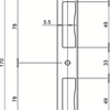 Lips sph2420s hoeksluitplaat voor dag- en nachtschoot voor opdekdeuren | staalverzinkt. | 170 x 22 mm - 7170347