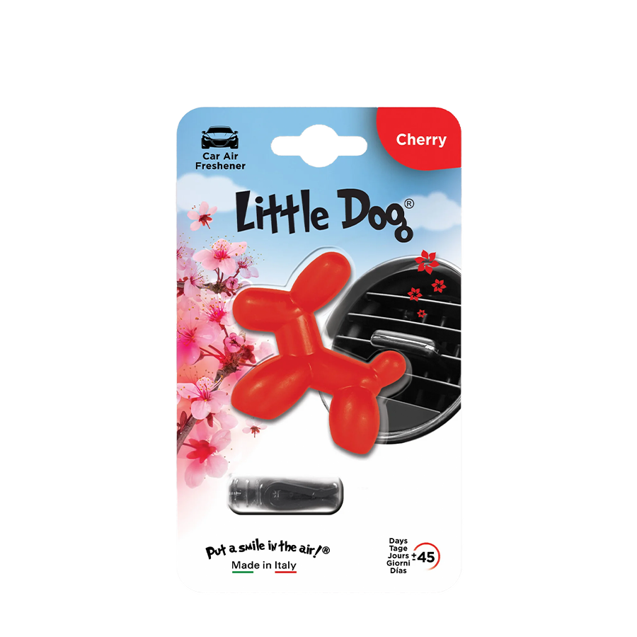 Little dog car air freshener cherry