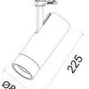 Enzo lival led railspot 3-fase 29w 3000k zwart 15-60gr lival surt - 5050622