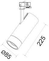 Enzo lival led railspot 3-fase 29w 3000k zwart 15-60gr lival surt - 5050622 - afbeelding 2