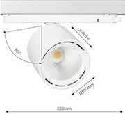Enzo lival led railspot 3-fase 34w 3000k wit 50gr lival cafeteria - 5050611 - afbeelding 2