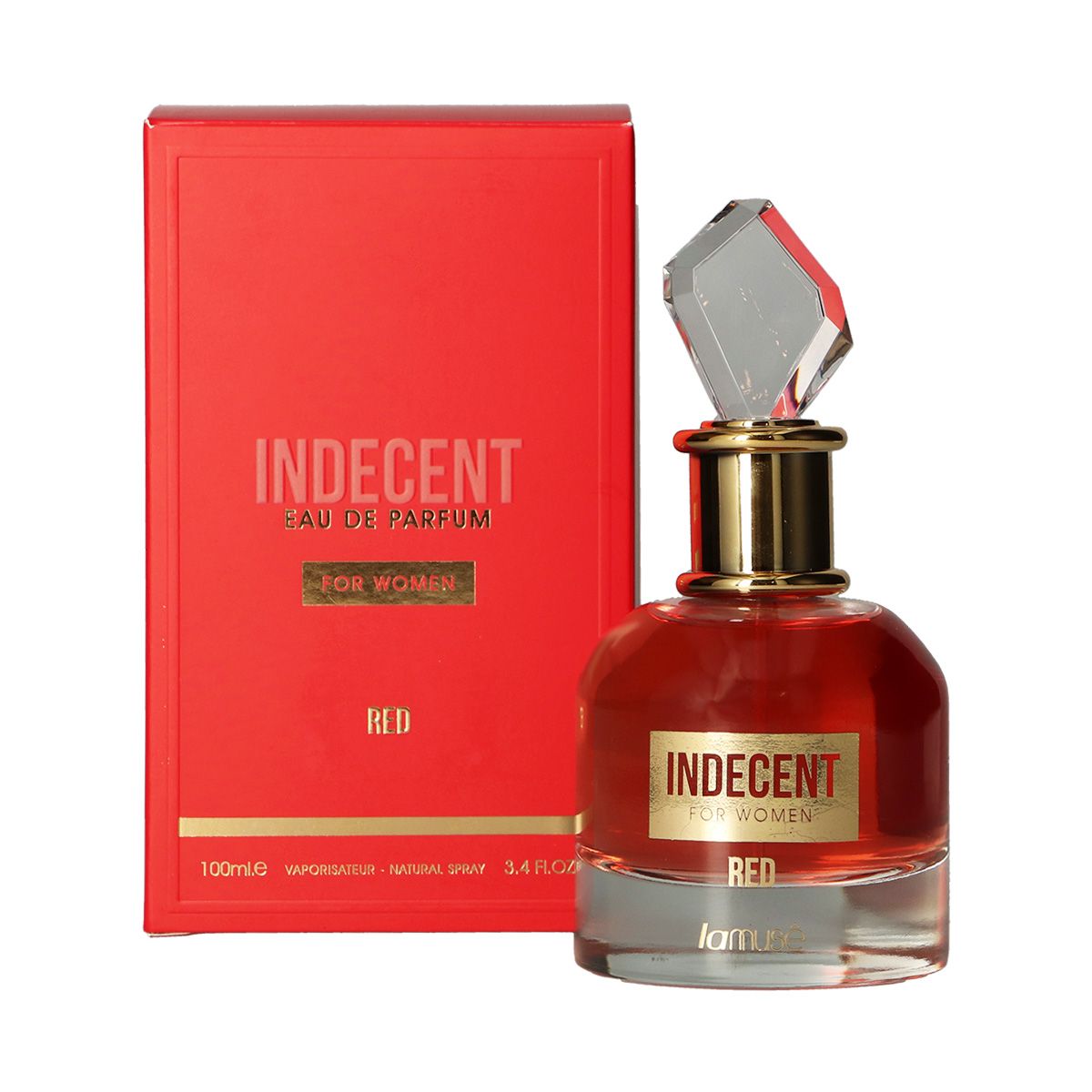 Lamusê by lattafa eau de parfum indecent red for women 100ml