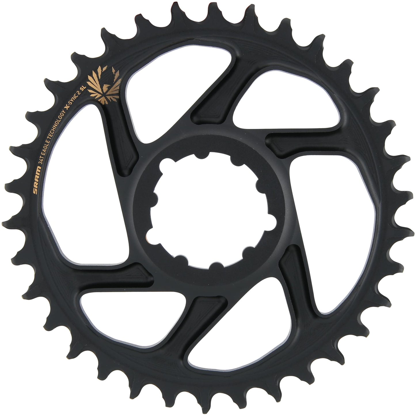 Sram chain ring x-sync2 sl 34 teeth alu gold