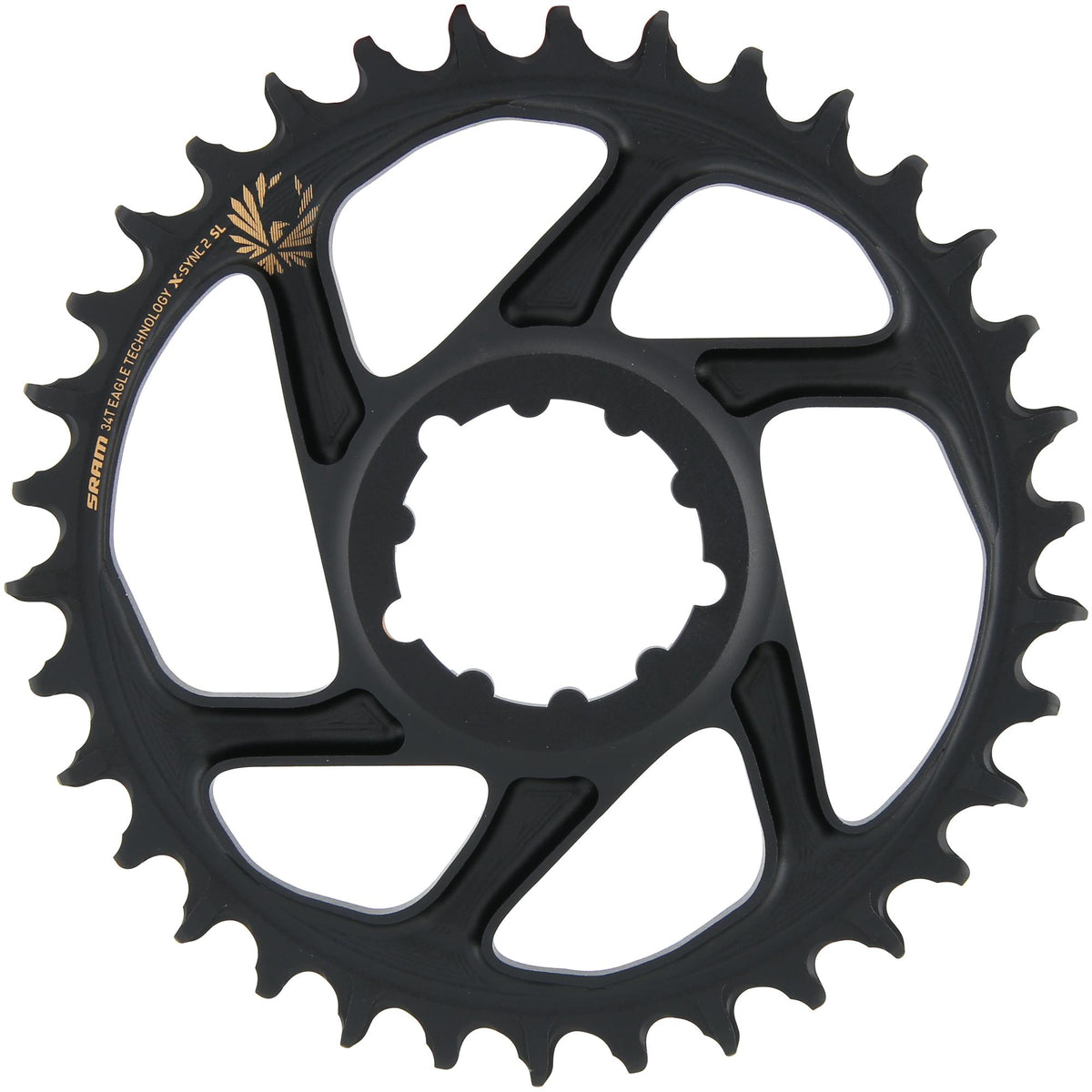 Sram chain ring x-sync2 sl 34 teeth alu gold