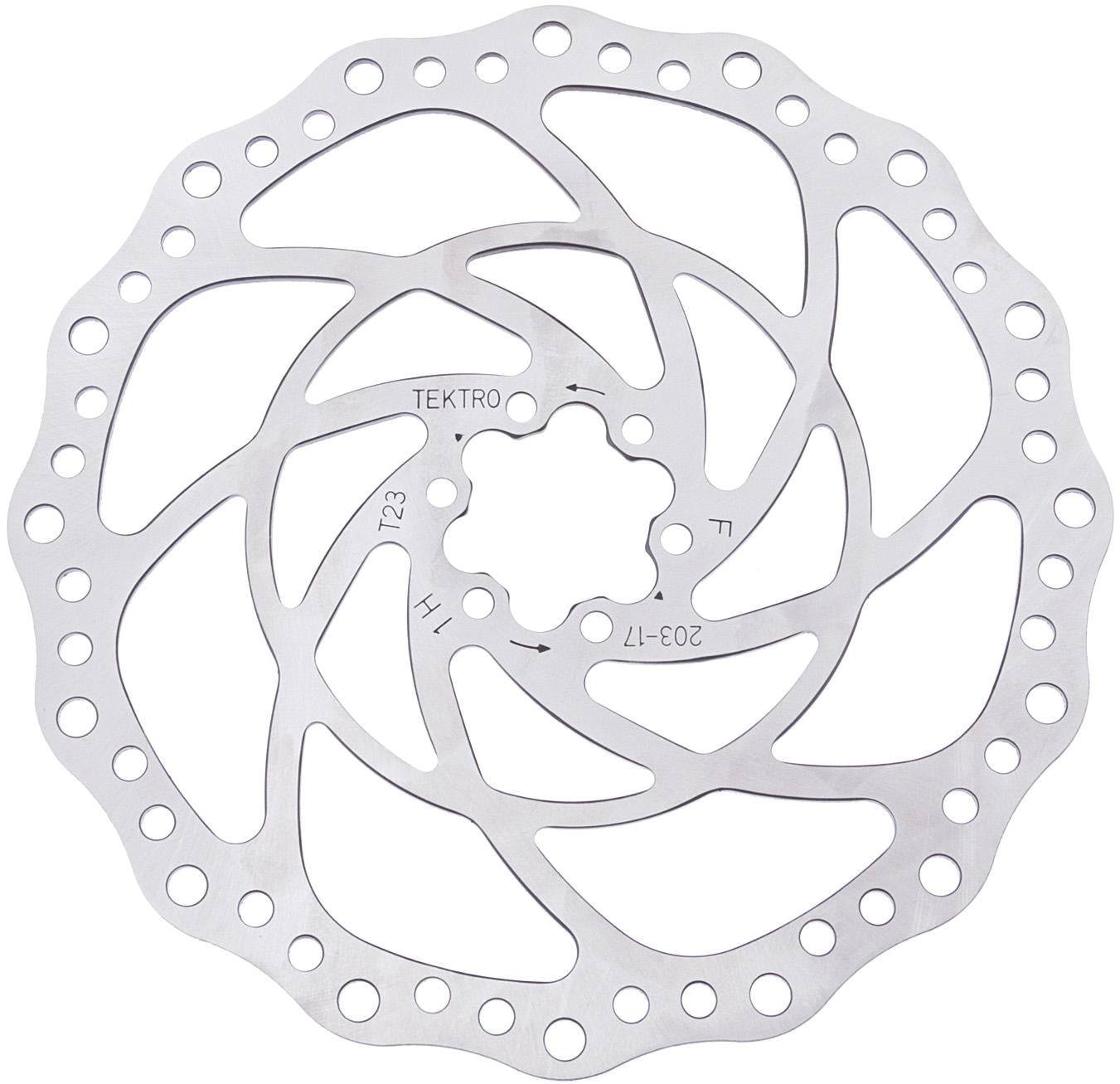 Kt tero tr203-17 remschijf rotor ø203mm 2.3mm 6-punt zilver