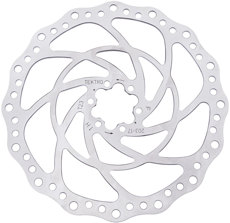 Tektro schijfrem rotor tr203-17 ø203 2.3mm, zilver