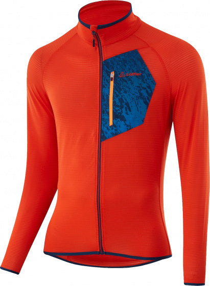Löffler Outdoorvest heren polyester oranje blauw maat 48