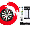 Longfield darts Tournament dartbord met toebehoren rood 8-delig